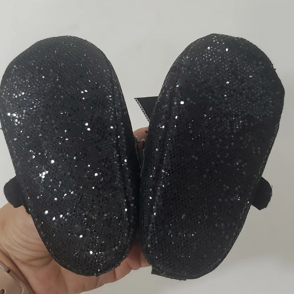 Espirit glittert black shoes 6-12 months
